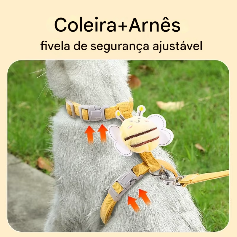 Coleira abelhinha p/ gato