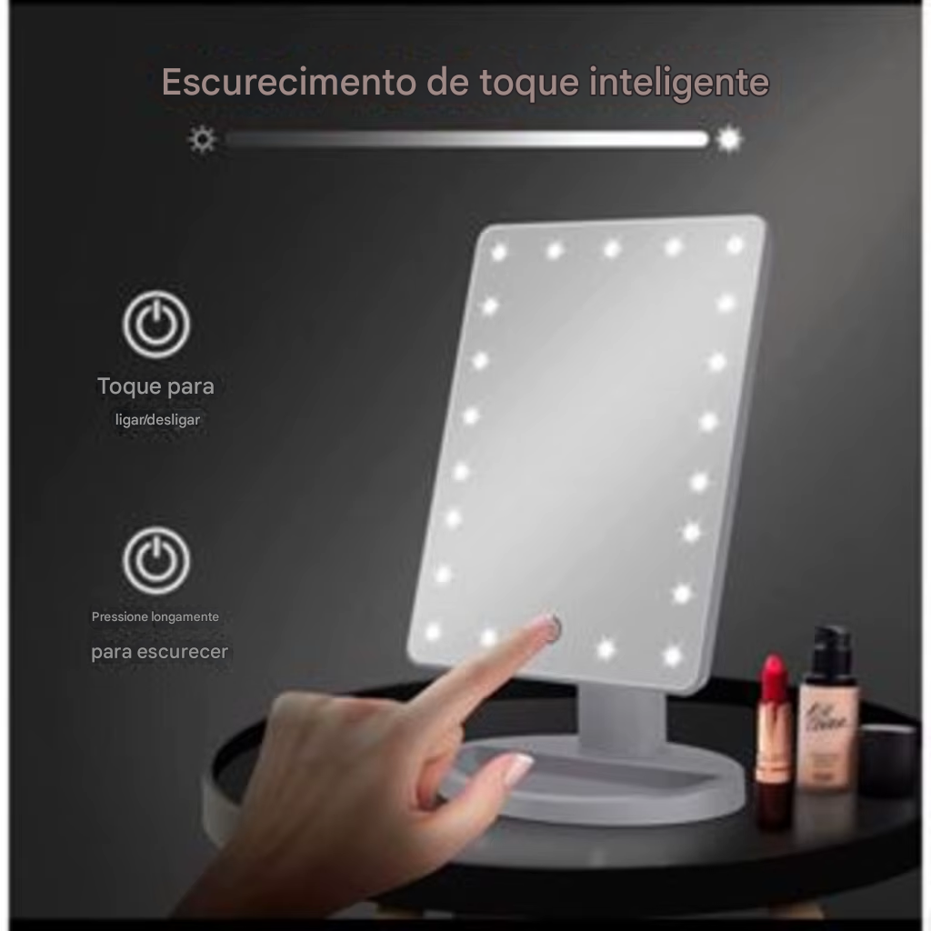 Espelho de mesa Led p/ maquiagem no