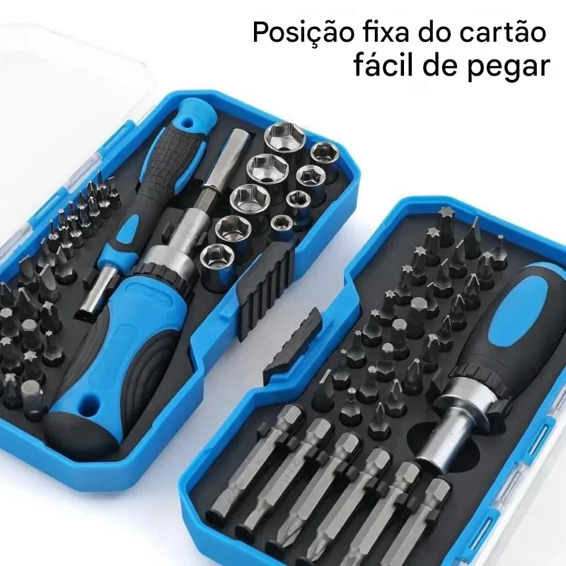 Jogo Chave Catracada Bits Soquetes Sextavado