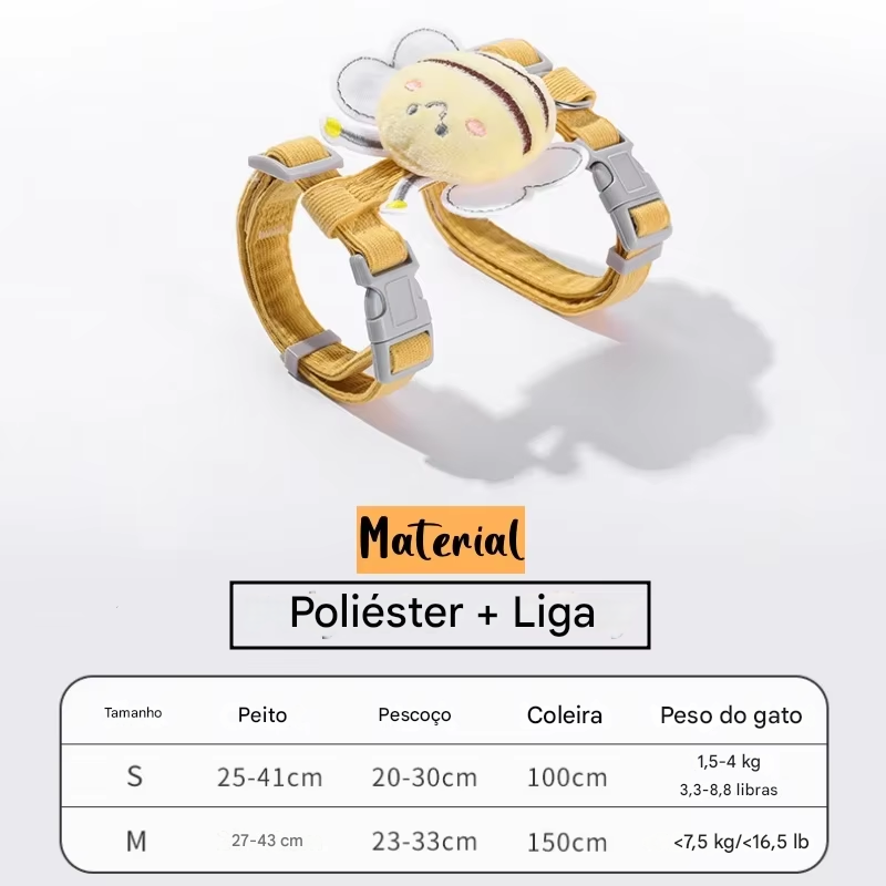 Coleira abelhinha p/ gato