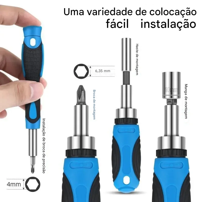 Jogo Chave Catracada Bits Soquetes Sextavado