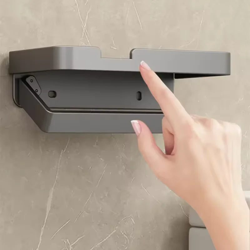 Suporte para papel higiênico c/ prateleira