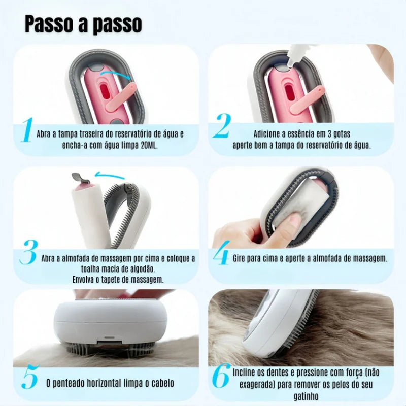 Pente removedor de pelos PET