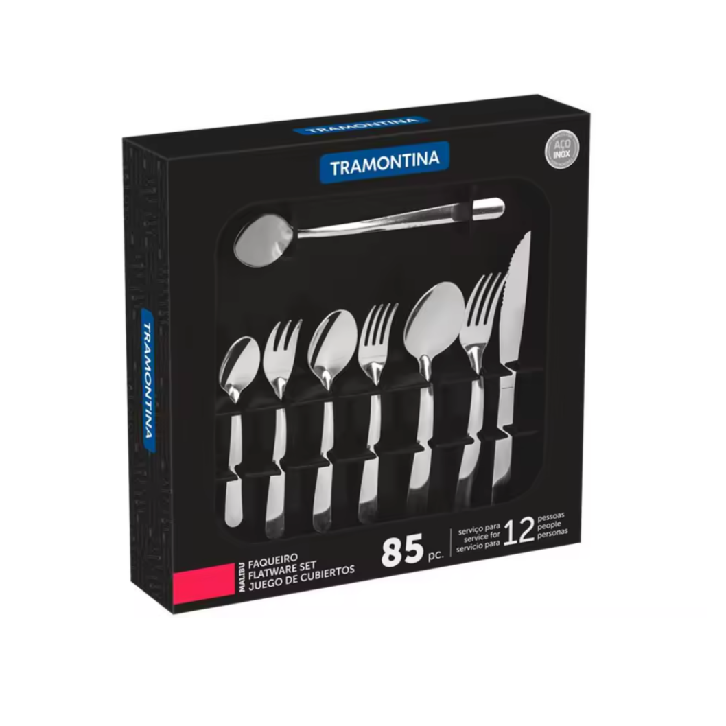 Faqueiro Tramontina Inox 85 Peças Malibu