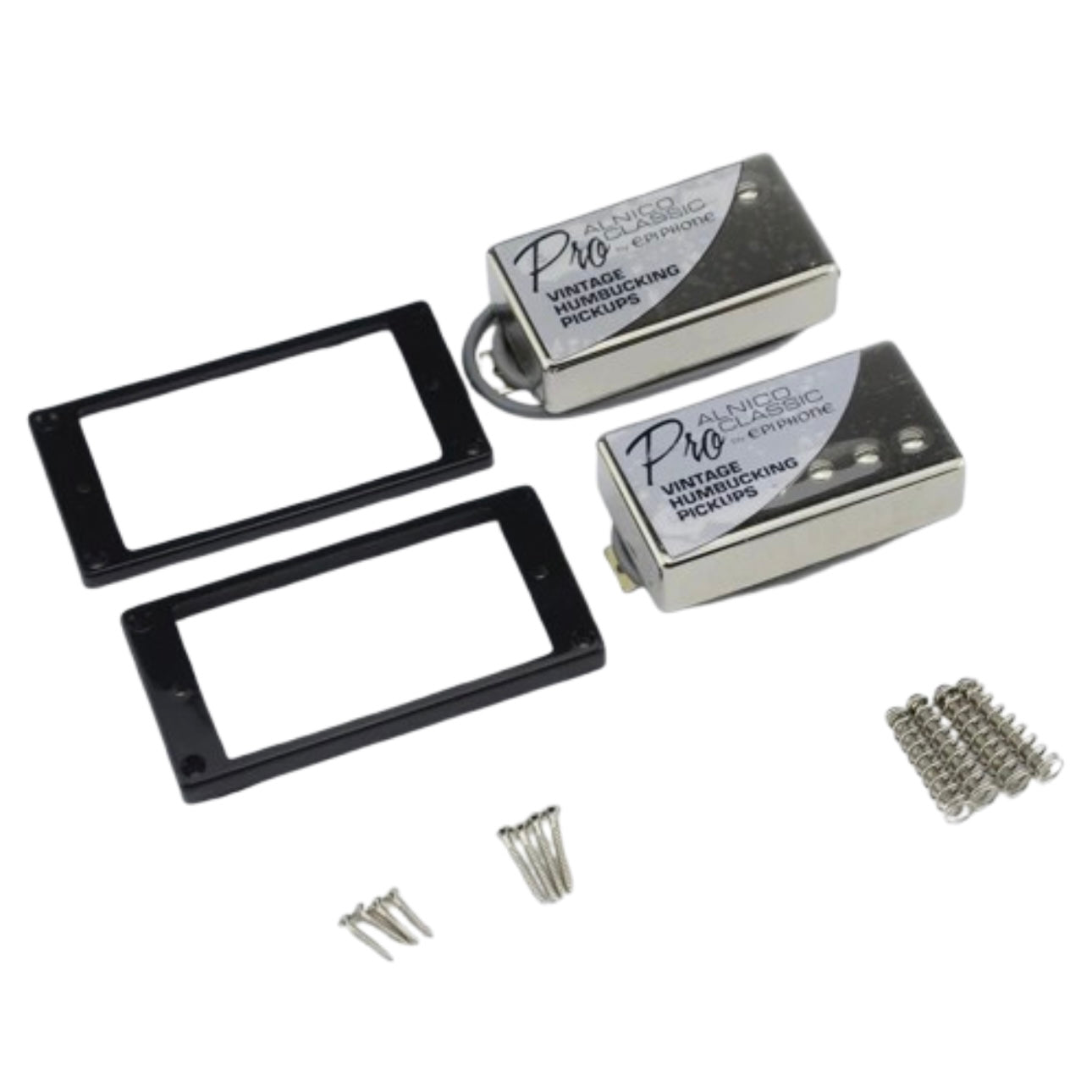 Kit Captdores Epiphone Preto e Cromado