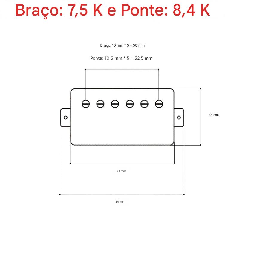 Kit Captdores Epiphone Preto e Cromado