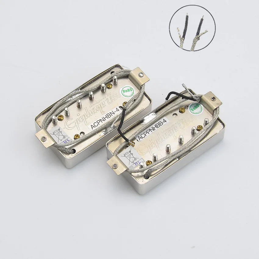Kit Captdores Epiphone Preto e Cromado