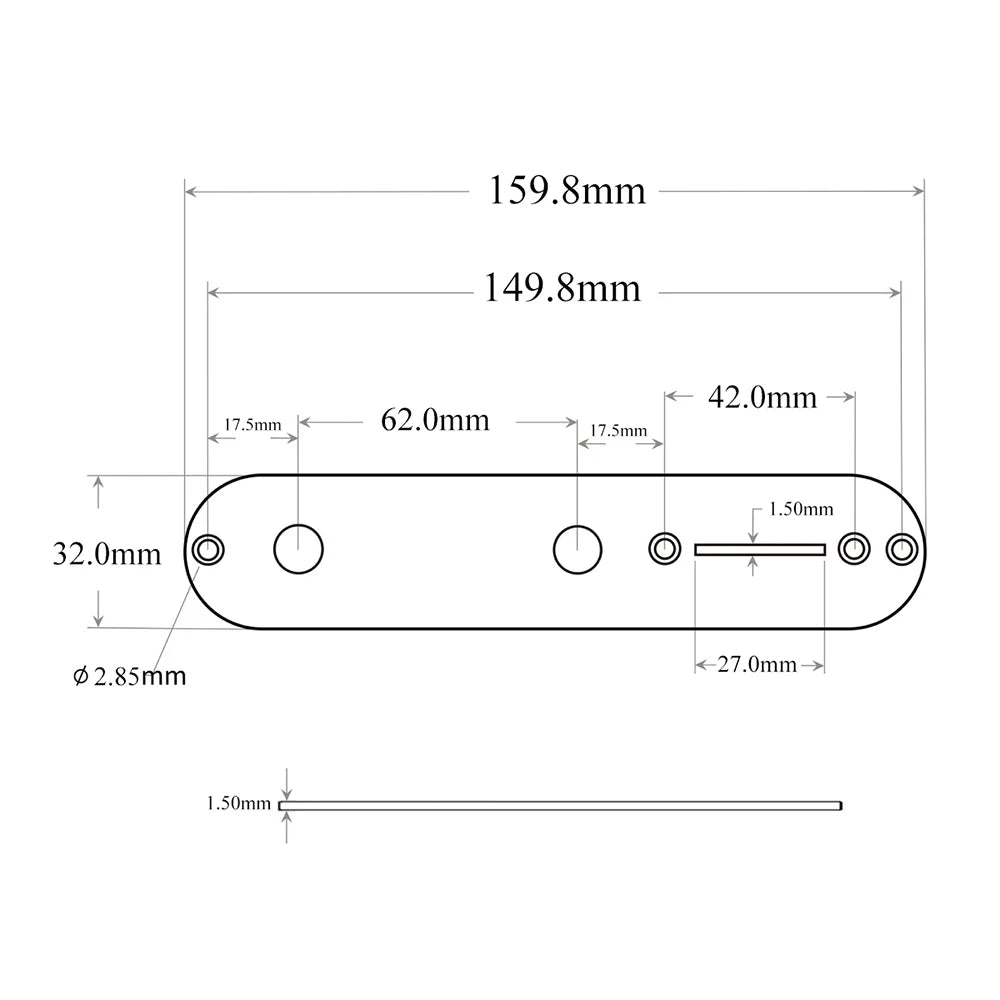 Control Plate Telecaster Dourado