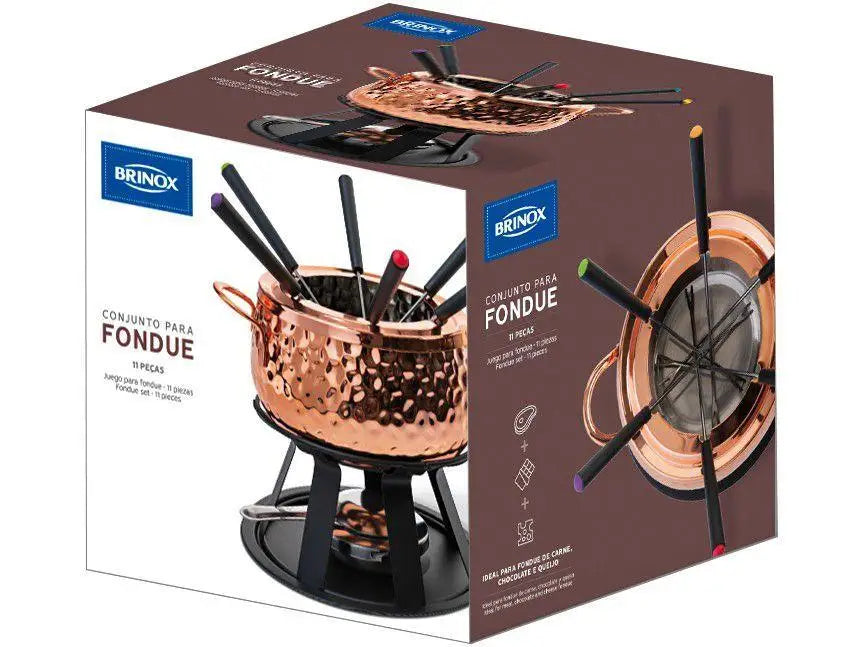 Aparelho de Fondue Brinox Cobre 11 Peças