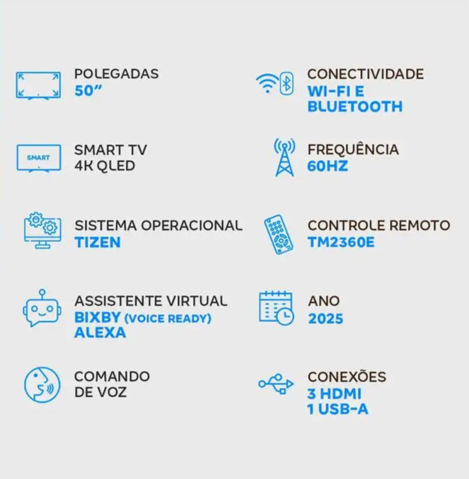 Smart TV 50" Samsung 4K QLED