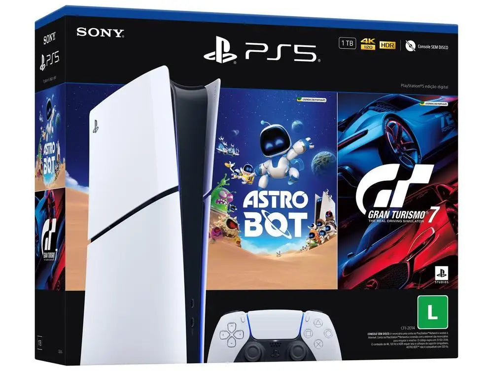 PlayStation 5 Slim Edição Digital 1TB + 2 Jogos