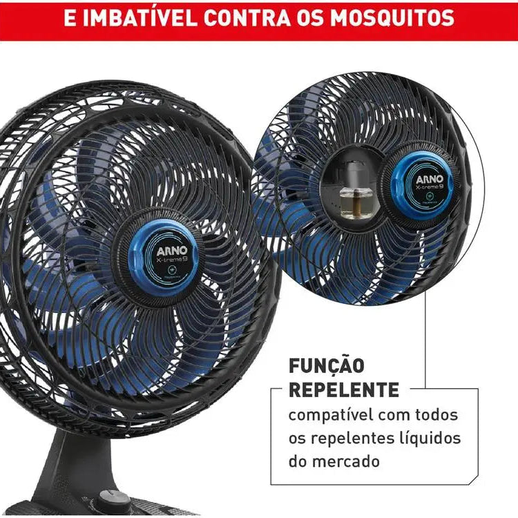 Ventilador de Mesa de Mesa Arno X-Treme 9 Repelente