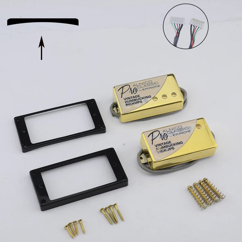 Kit Captdores Epiphone Preto e Dourado