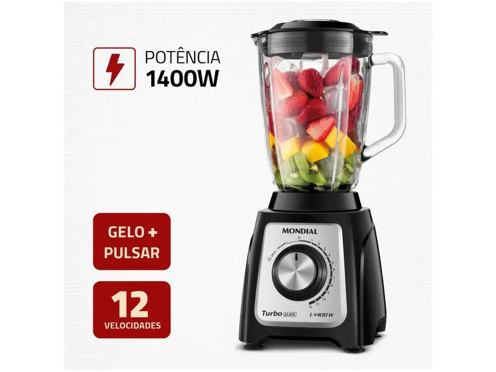 Liquidificador Mondial Turbo Glass