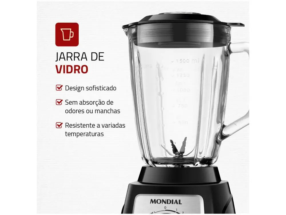 Liquidificador Mondial Turbo Glass