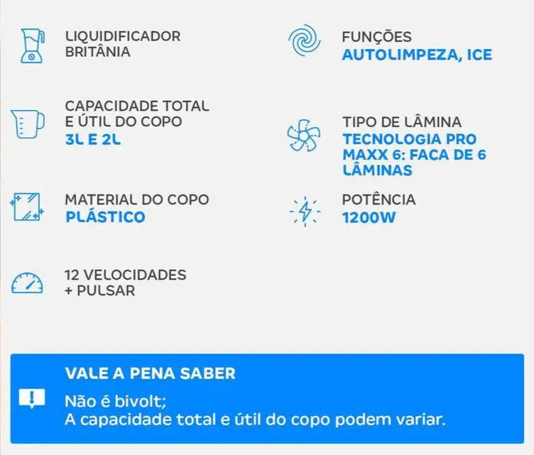 Liquidificador Britânia BLQ1380