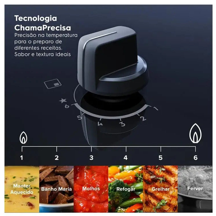 Cooktop 4 Bocas a Gás Electrolux Preto Experience