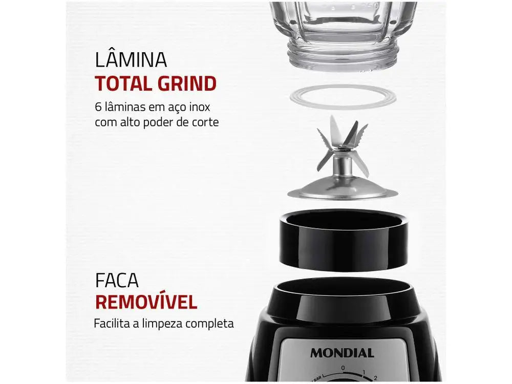 Liquidificador Mondial Turbo Glass