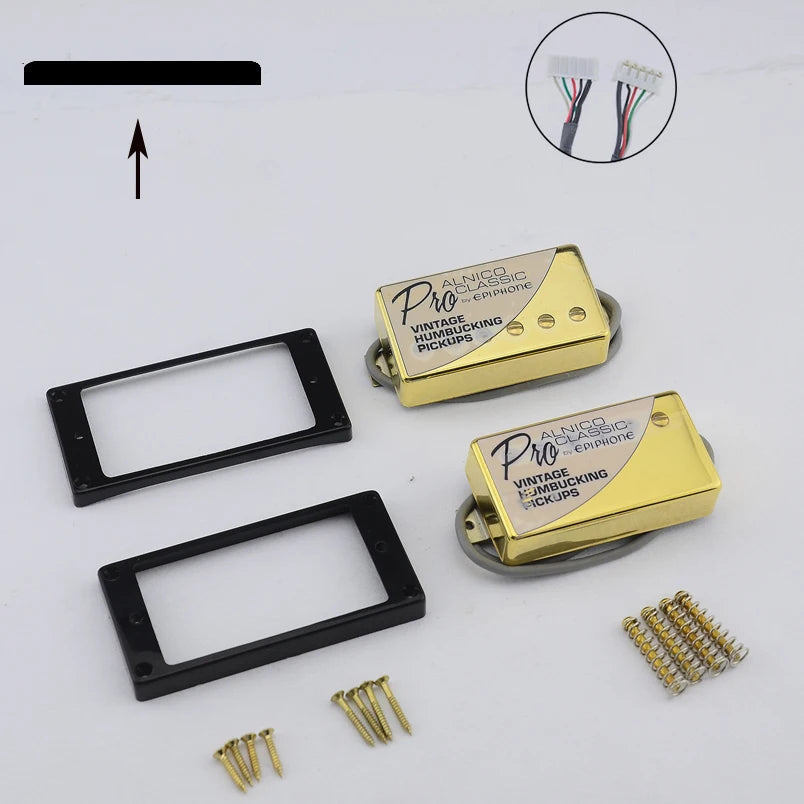 Kit Captdores Epiphone Preto e Dourado