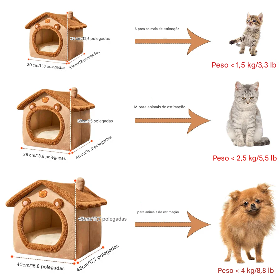 Casinha Pet (Gatos / Cães)