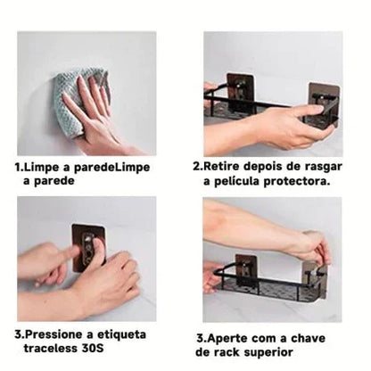 Kit 2 prateleiras p/ banheiro