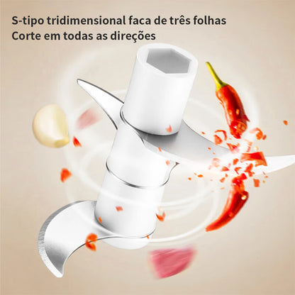 Mini Processador com 3 lâminas