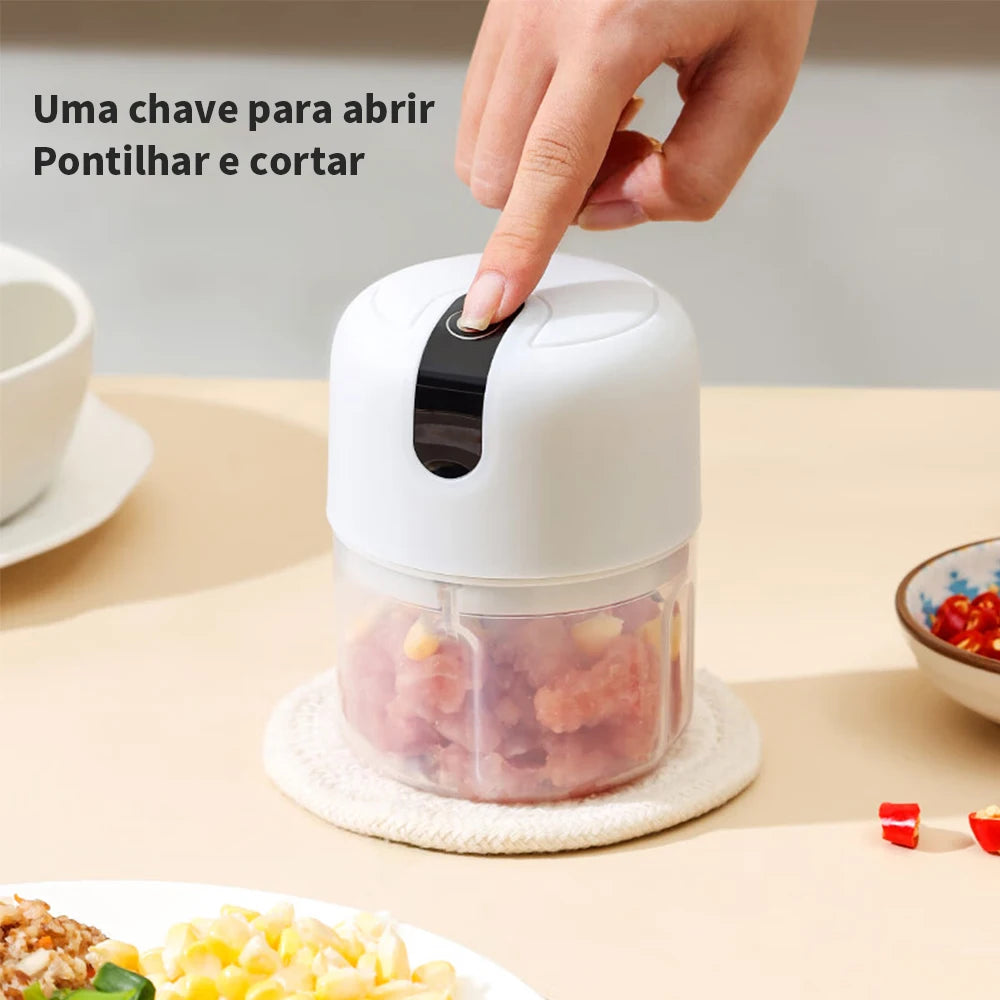 Mini Processador com 3 lâminas
