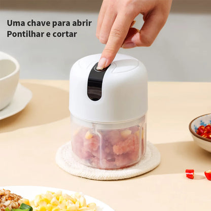 Mini Processador com 3 lâminas