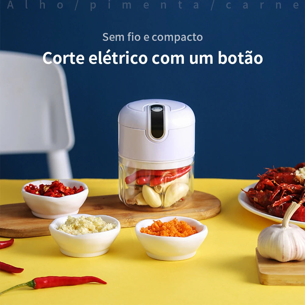 Mini Processador com 3 lâminas