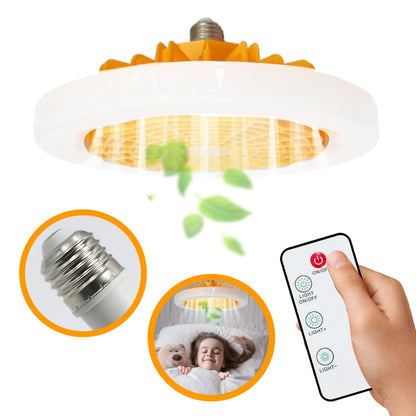 Lampada c/ mini ventilador e controle remoto
