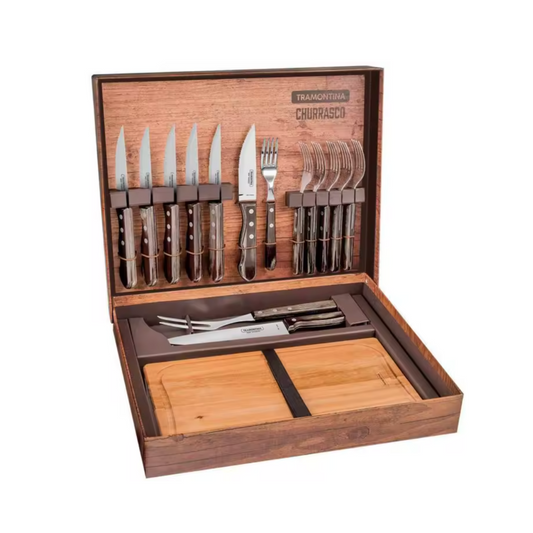 Kit Churrasco com Caixa Tramontina 15 Peças
