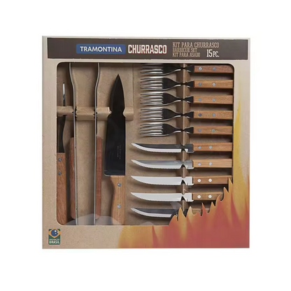 Kit Churrasco 15 Peças Tramontina