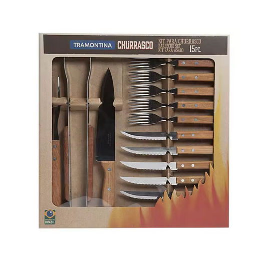 Kit Churrasco 15 Peças Tramontina