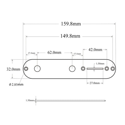 Control Plate Telecaster Cromado