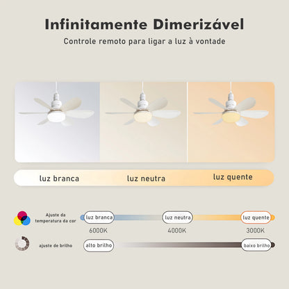Ventilador de teto c/ entrada de lâmpada