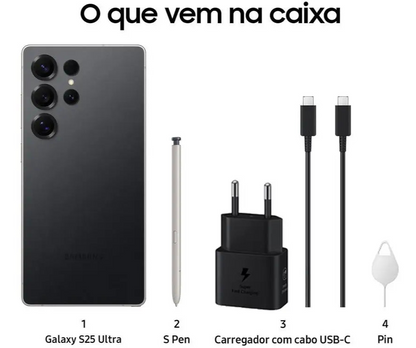 Samsung Galaxy S25 Ultra 256GB Titânio Preto