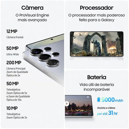 Samsung Galaxy S25 Ultra 256GB Titânio Preto