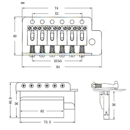 Kit Tremolo completo c/ Alavanca Preto