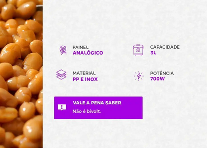 Panela de Pressão Elétrica Mondial 3L