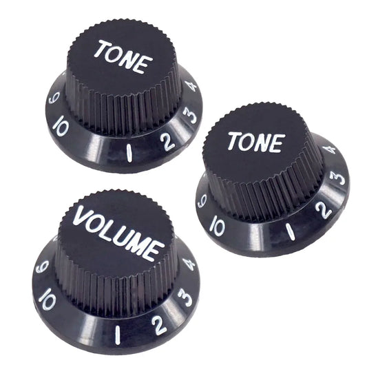 Knobs Stratocaster Preto e Branco
