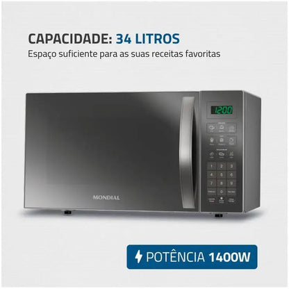 Micro-ondas Mondial 34L Espelhado - 220V
